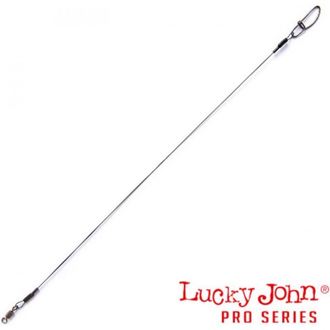 Поводки титановые LUCKY JOHN PRO SERIES X-TWITCH, оснащенные вертлюгой и застежкой, диаметр 0.20Мм/5Кг/20См 2Шт. LJP6305-020