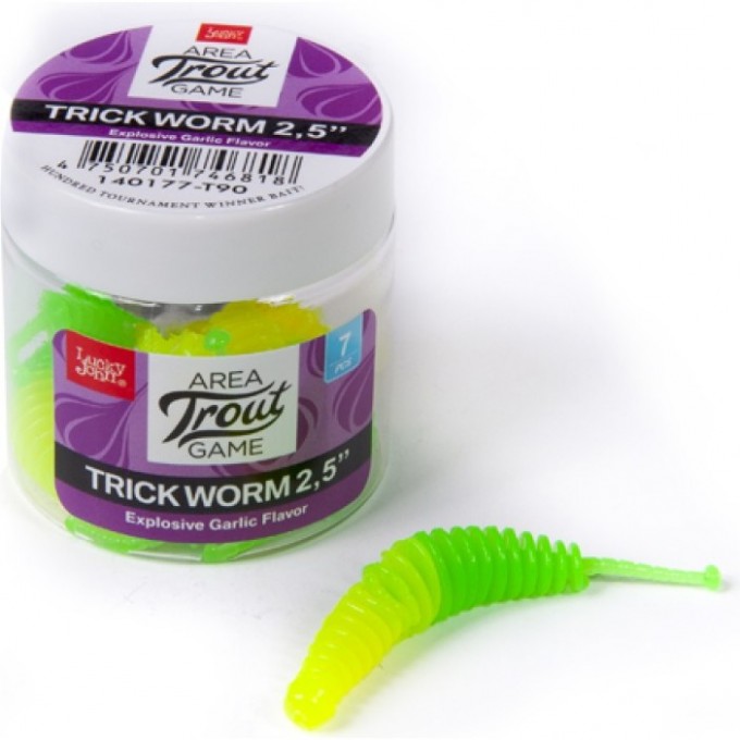 Слаги съедобные искусственные LUCKY JOHN PRO SERIES TRICK WORM 2.0in (51 мм), цвет t90, 10 шт 140160-T90